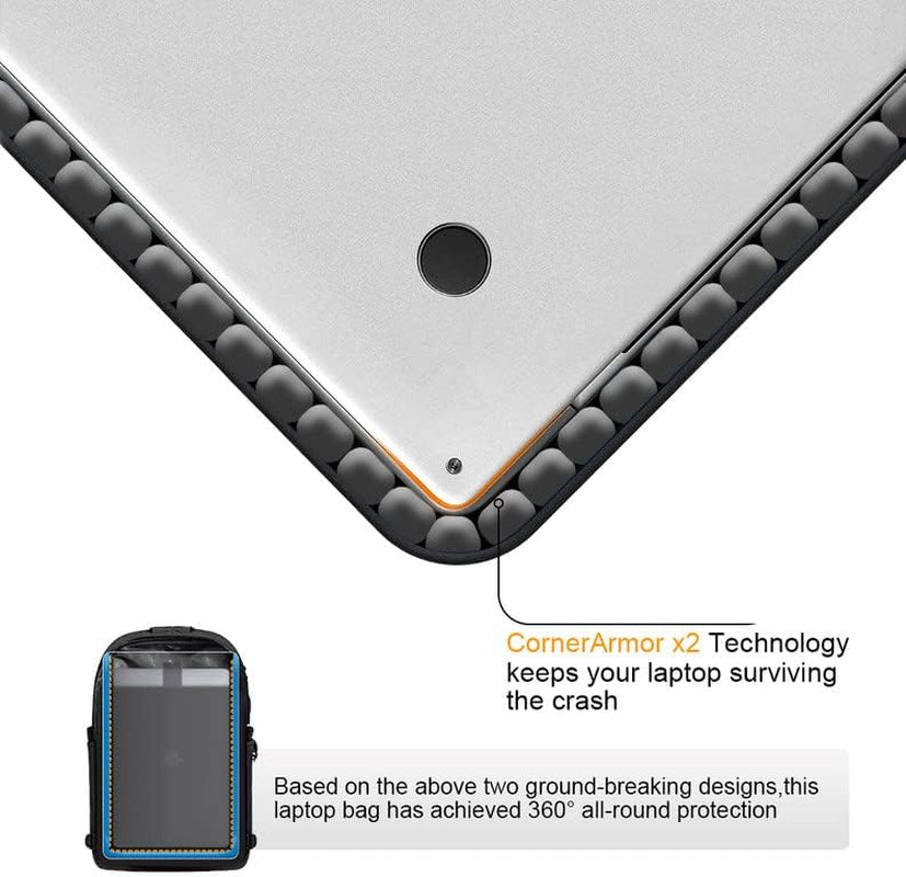 Travel Laptop Backpack Water Resistant Anti-Theft Bag with USB Charging Port and Lock 15.6 Inch Computer