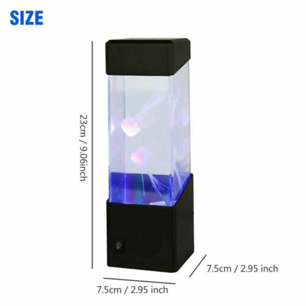Led Jellyfish Tank Night Light Color Changing Table Lamp