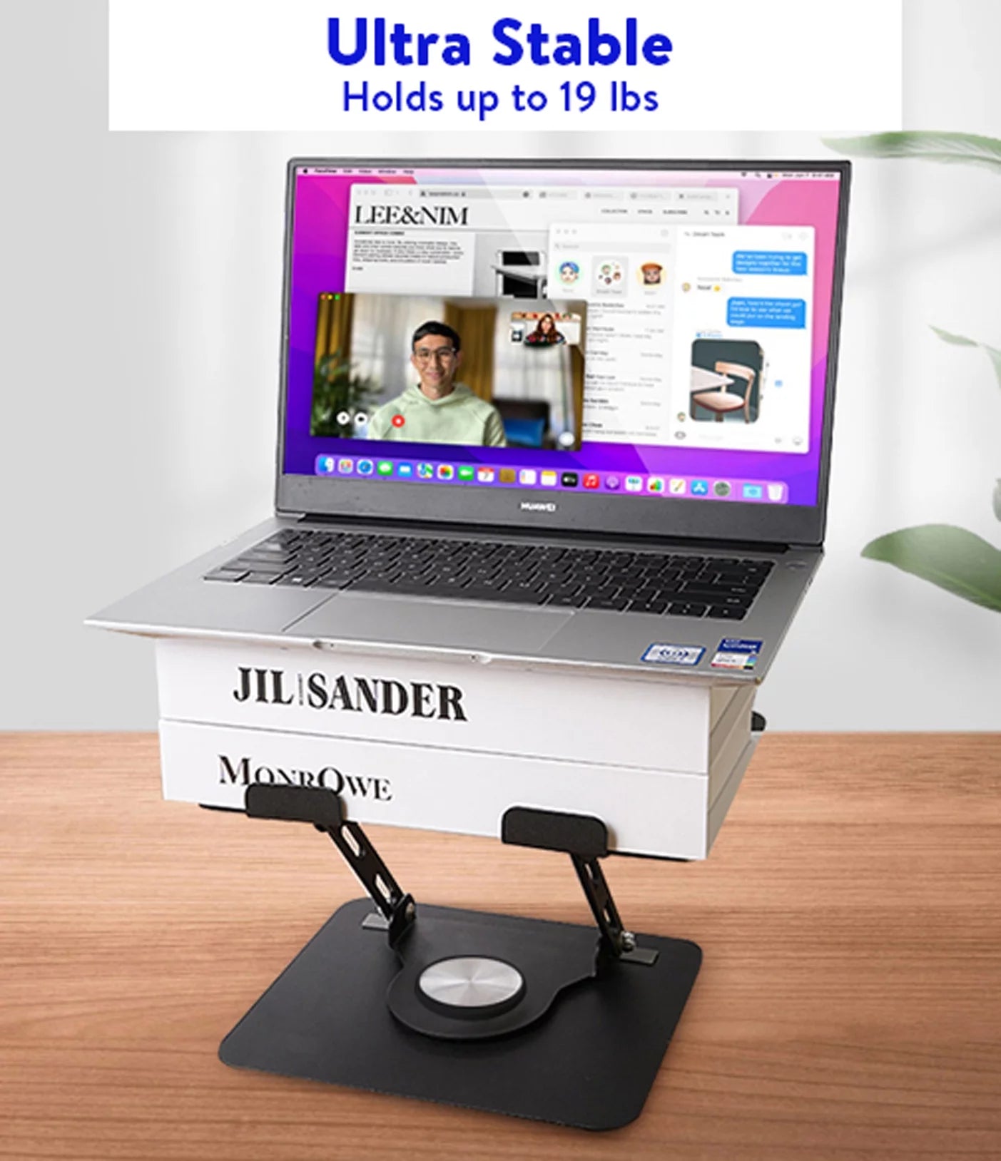 Swivel Laptop Stand for Desk – Adjustable Laptop Stand for Desk 360 Rotation