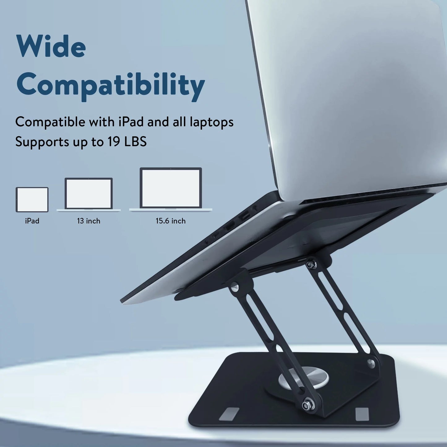 Swivel Laptop Stand for Desk – Adjustable Laptop Stand for Desk 360 Rotation