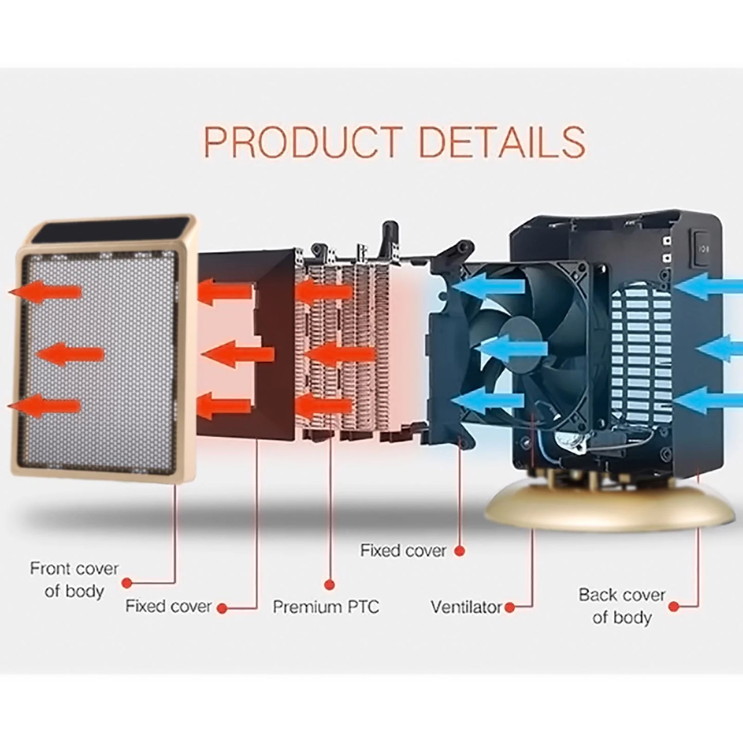 Portable Electric Space Heater 400W/900W